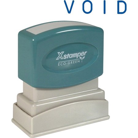 Xstamper "Void" Pre-ink Stamp, 1/2"x1-5/8" Impression, Blue Ink XST1117